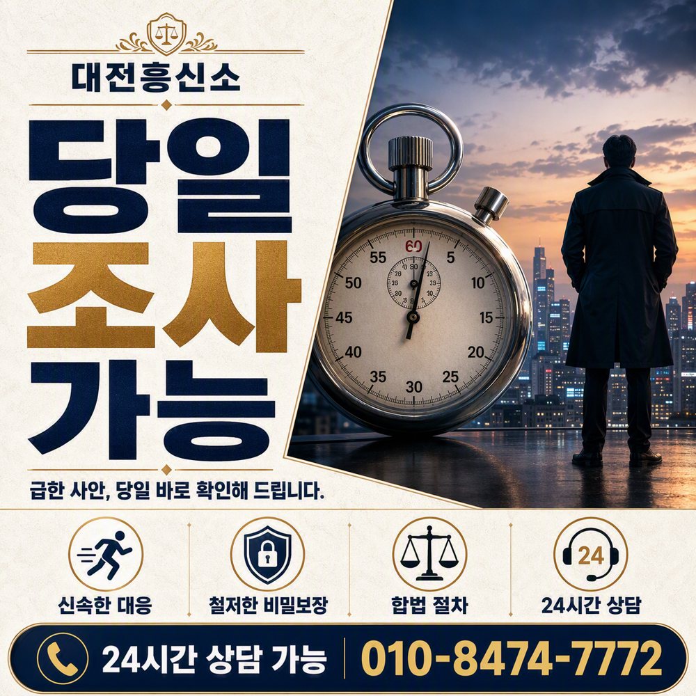 대전흥신소 당일 조사 가능