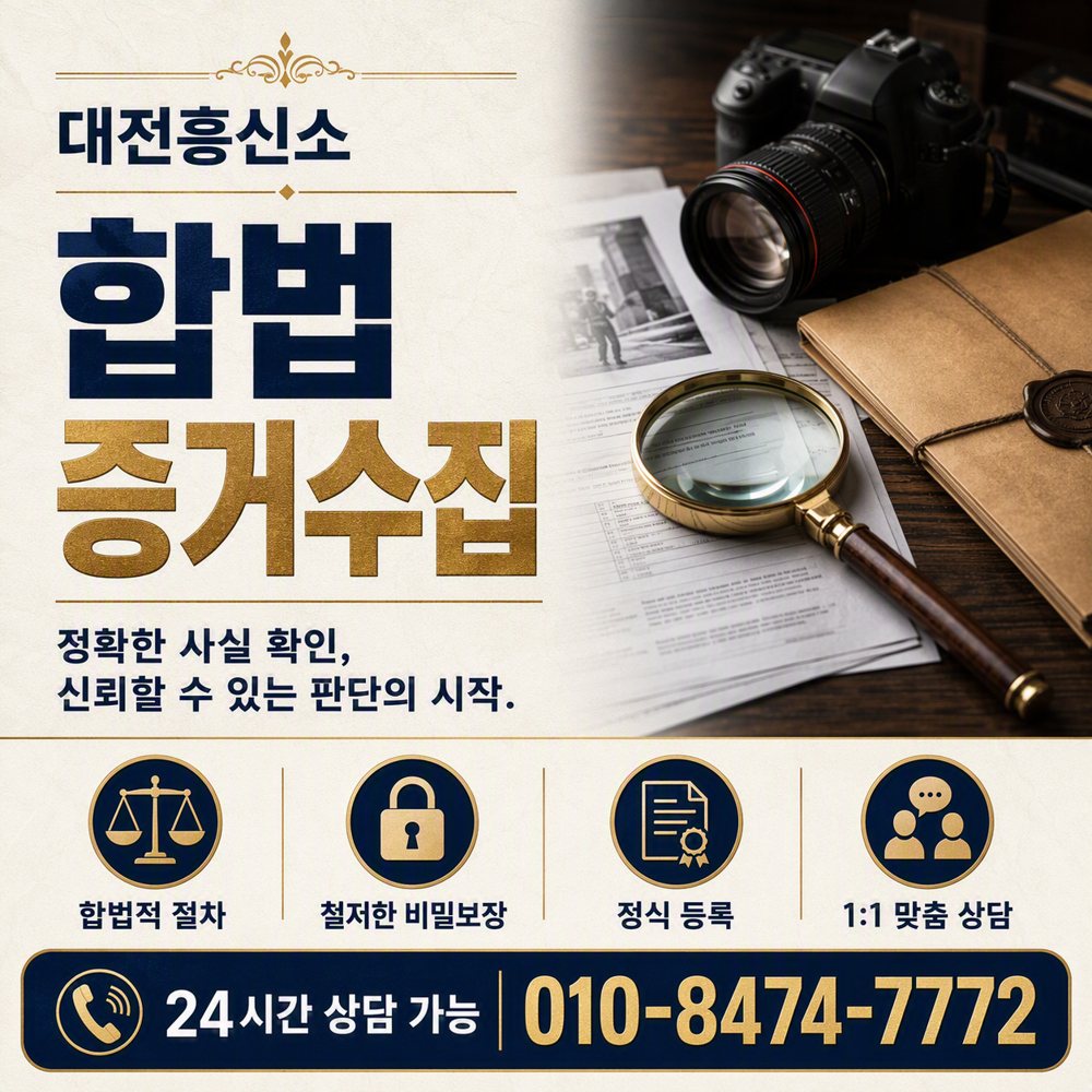 대전흥신소 합법 증거수집