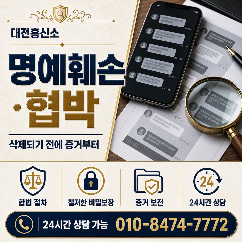 대전흥신소 명예훼손·협박